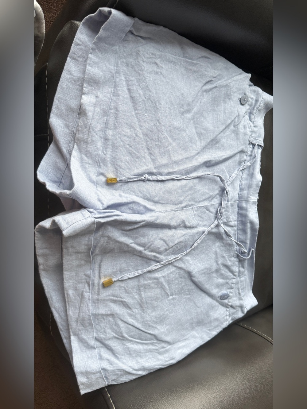 Company Ellen Tracy Light Blue Linen Shorts